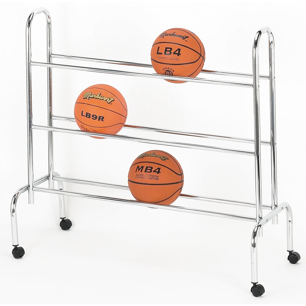 Markwort Metal Rack Basketball Carrier Holds 12 Basketballs Walmart