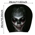 thumbnail image 2 of Scary Face Car Headrest Cover â Universal Elastic Seat Protector with Glowing Eyes â Halloween Auto Interior Decor for Vehicle Truck, 2 of 3