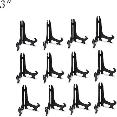 Weddings Party Home Decoration3inch 12PCS Plastic Easel Plate Holders Display Stands Picture Stand Holder