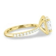 thumbnail image 5 of 2.00Ct Cushion Cut Moissanite Halo & Pavé Band Engagement Ring, 14K Yellow Gold, US 12.5, 5 of 7