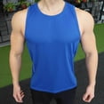 thumbnail image 5 of Fengqque Men's Workout Tank Tops Swim Shirts Quick Dry Running Athletic Sleeveless UV Protection Muscle Tees Blue XL(XL), 5 of 7