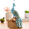thumbnail image 1 of Ashtray Creative Handcraft Peacock Modelling Resin Ashtray Succulent Plants Pot  Decor Blue, 1 of 8