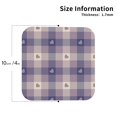 thumbnail image 3 of Fuzoiu Heart Check Plaid Print Leather Coasters Set,Drink Coasters Set of 6,for Tabletop Protection, Durable PVC Coasters,Home Décor and Housewarming Gift,Square, 3 of 7