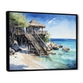 thumbnail image 2 of Designart "Maldivian Beaches III" Nautical & Beach Floater Framed Canvas Art Print, 2 of 7