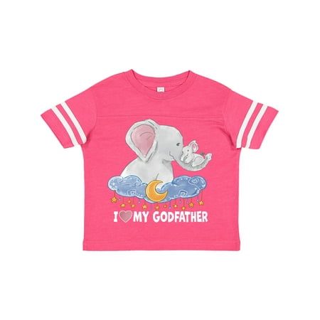 

Inktastic I Love My Godfather Cute Elephants with Moon and Stars Gift Toddler Boy or Toddler Girl T-Shirt