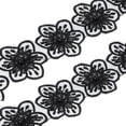 thumbnail image 1 of Unique Bargains 1 Yards Flower Trim Ribbon, 2 Pack Floral Lace Ribbon Pearl Edging Decorating Embroidered Trim Style 1, Black, 1 of 6