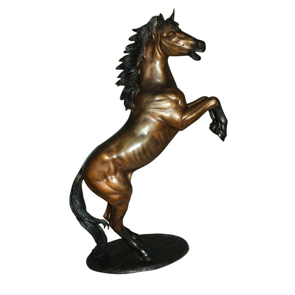 Horse Standing -large Bronze Statue -  Size: 26"L x 12"W x 39"H.