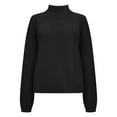 thumbnail image 6 of Babysbule Plus Size Womens Sweaters And Winter Women's Casual Turtleneck Pullover Blouse Knitting Long Sleeve Solid Tops Sweaters Women's Fashion, 6 of 7