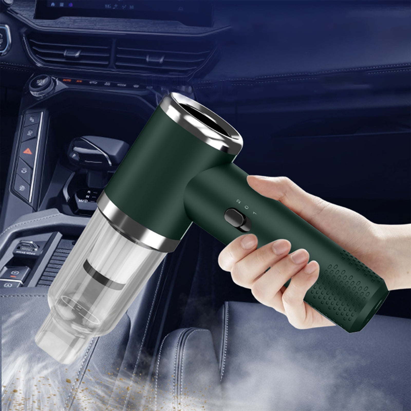 YIMWNYI Car Vacuum Cleaner, High Power Suction 9000Pa, Dual Use for Car and Home, USB Rechargeable, Low Noise, Portable Handheld Design, Multi-functional Cleaning Tool with Various Attachments