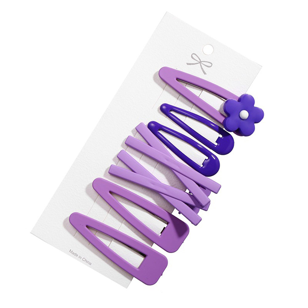 7Pcs/set Girl Hair Clips Flower Triangle X Shape Hairpins Cute