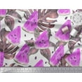 thumbnail image 3 of Soimoi Cotton Duck Fabric Monstera Leaves & Watermelon Fruits Print Fabric by The Yard 56 Inch Wide, 3 of 3