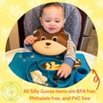thumbnail image 4 of Silly Goose Suction Plate for Babies and Toddlers, Cute Brown Bear Design, 100% Silicone, Plate Stay Put with Suction Feature, Divided Design, Microwave & Dishwasher Friendly, 4 of 7