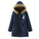 thumbnail image 1 of Abrigo grueso de talla grande con capucha, chaqueta de algodón de longitud media a larga, abrigo de ante de pelo de cordero, chaqueta de algodón para mujer, 1 of 6