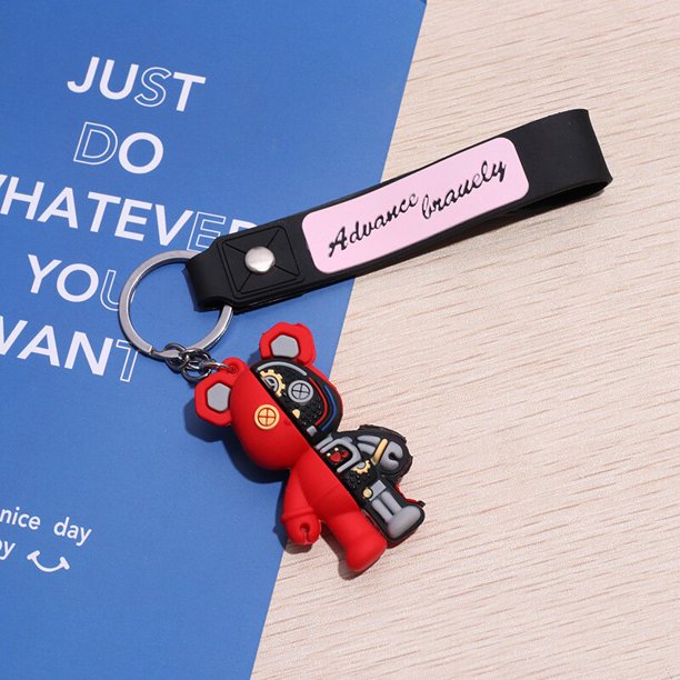 Anime lindo oso llavero llaveros kawaii llavero para mujer hombre llaveros porte clef accesorios cadenas para mujeres hombres xuanjing unisex