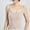 Beige, variant on Womens Sports Bra Seamless Long Crop Tank Racer Back Spaghetti Strap Workout Yoga Bra Padded Halter Neck Casual Tops Gold XL