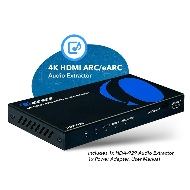 OREI 4K HDMI Audio Extractor ARC/EARC - Auto EDID Management (HDA
