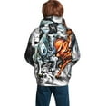 thumbnail image 6 of Kll Unisex Kids Boys Girls Hooded Pocket Pullover Hoodies-Four Running Horses, 6 of 9