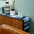 thumbnail image 6 of Navy Blue Ombre Cotton Linen Small Table Runner 13 x 48 inch Modern Oil Painting Waves Abstract Non-slip Rectangular Dining Table Decor for Wedding Party Holiday Dinner, 6 of 8