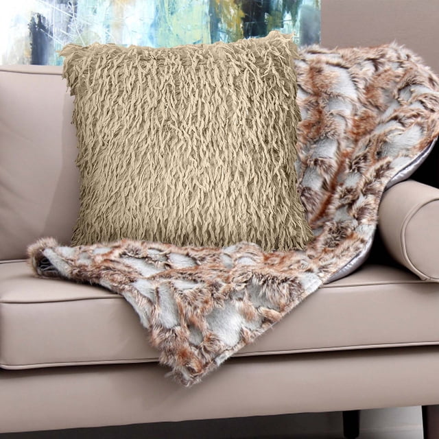 Fundamentos de almohada decorativa de felpa Xihbxyly para sofá moderna con pelo