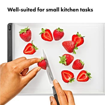 OXO 3.5-Inch Paring Knife with Locking Sheath, Precision Fruit and Vegetable Knife for Peeling and Slicing
