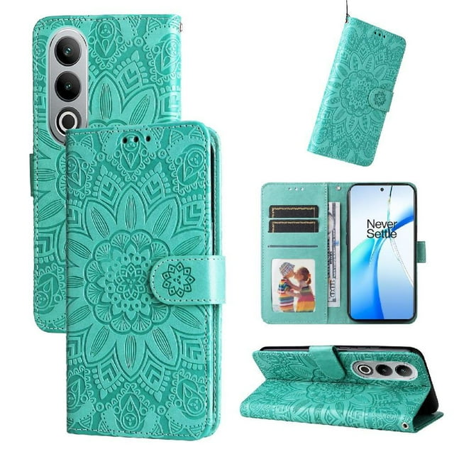 Funda tipo cartera GANGXUN para OnePlus Nord CE 4 , diseño girasol, cuero PU, soporte, cierre magnético, tarjetero