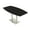 Black Cypress w/Silver Base, variant on Boat Bistro Height Meeting Table Double Metal Base 46x72 Bar Table
