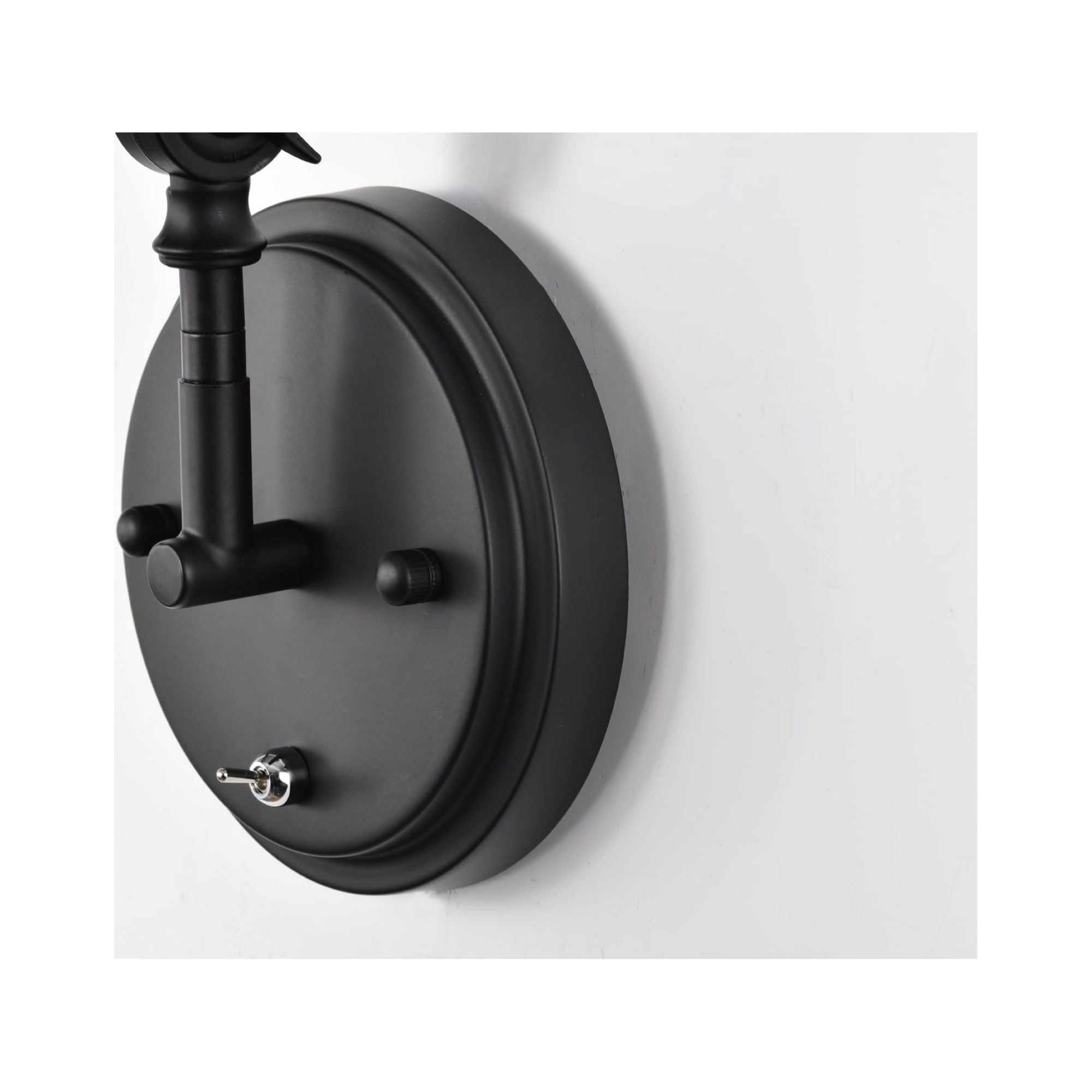 Esmerelda Wall Lamp Sconce Matte Black Swing Arm 1-light