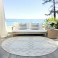 thumbnail image 6 of Addison Rugs Chantille Indoor/Outdoor Transitional Diamonds Ivory Washable Round Rug, 8' x 8', 6 of 6
