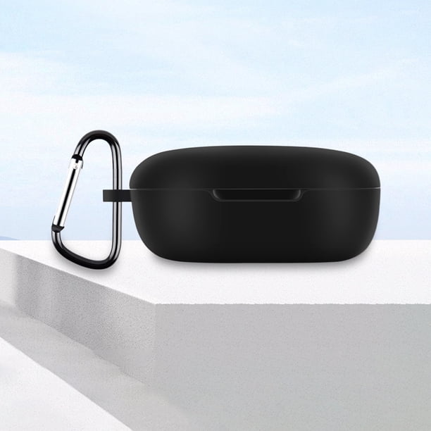 Estuche Para Auriculares Funda De Silicona Suave Para Auriculares Con Mosquetón Para Redmi Buds 4 Lite (Negro) WDOplteas Para estrenar