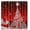 Red(Christmas Tree), variant on Deago Merry Christmas Shower Curtain Xmas Snowman Waterproof Funny Bathroom Curtains Party Decor With 12 Hooks Set (71"x71")