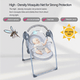 thumbnail image 6 of XunKA Electric Baby Swing, Portable Infant Bouncer Cradle with Bluetooth Music and Remote Control, Gray, 6 of 8