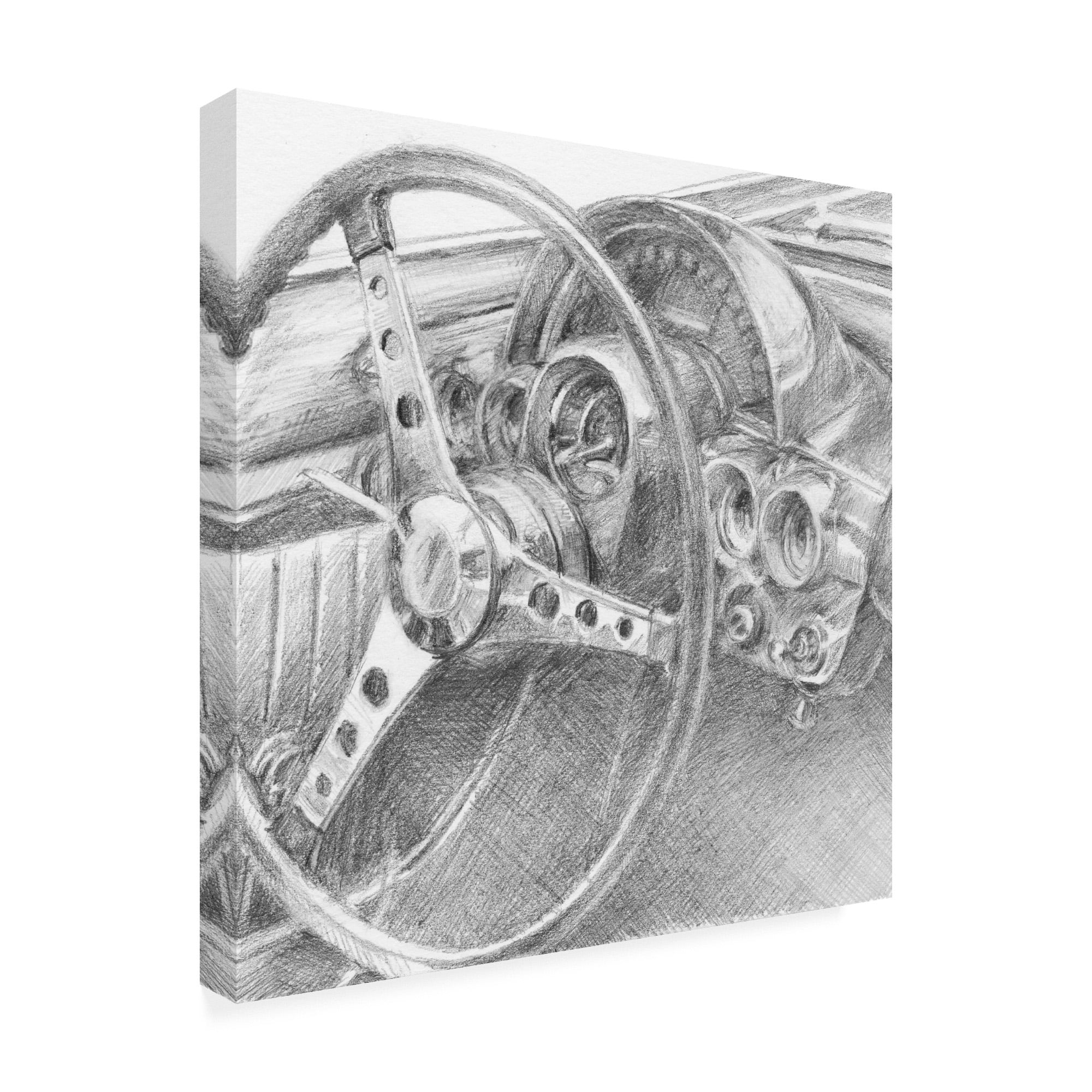 Trademark Fine Art 'Behind the Wheel II' Canvas Art by Ethan Harper