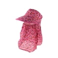 thumbnail image 2 of Sombrero para el sol con cubrebocas desmontable y solapa para el cuello para ir al trabajo, pescar y caminar. rosa rosa, 2 of 7