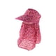 thumbnail image 2 of Sombrero para el sol con cubrebocas desmontable y solapa para el cuello para senderismo, caminatas y desplazamientos. rosa rosa, 2 of 7