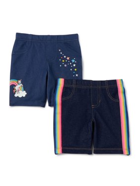365 Kids from Garanimals Girls' 4-10 Knit Bermuda Shorts, 2-Pack