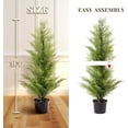 thumbnail image 3 of Bootesun 3FT Tabletop Artificial Cypress Tree, 36" Faux Tree Potted Green for Front Porch Christmas Indoor Outdoor Decorations, 3 of 11
