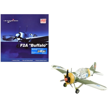 Brewster F2A Model 239 "Buffalo" Fighter Aircraft Finnish Air Force "Air Power Series" 1/48 Diecast Model by Hobby Master