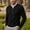 (Fashion 100)Black, variant on Aimik Men's Layered Quarter Zip Sweatshirt Ribbed Knit Contrast Collar Trim Soft Warm Smart Casual Golf Top