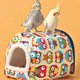 thumbnail image 1 of Bird Nest House Budgies Breeding Box Winter Warm Cuddly Hut Bird Bed Hanging Hammock for Parrots Budgies Parakeets Cockatiels 16 x 20 x 15.5 cm, 1 of 5