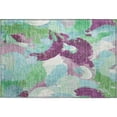 thumbnail image 2 of Addison Rugs Mayfield Premium Machine Washable Transitional Abstract Teal Rectangle Rug, 1'8" x 2'6", 2 of 6