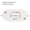 thumbnail image 4 of LED Tira Atenuador Interruptor 5V DC USB Hembra a Macho Extensión Cable con Giratorio Interruptor Controlador para LED Tiras Luces, Blanco Paquete de 3, 4 of 6