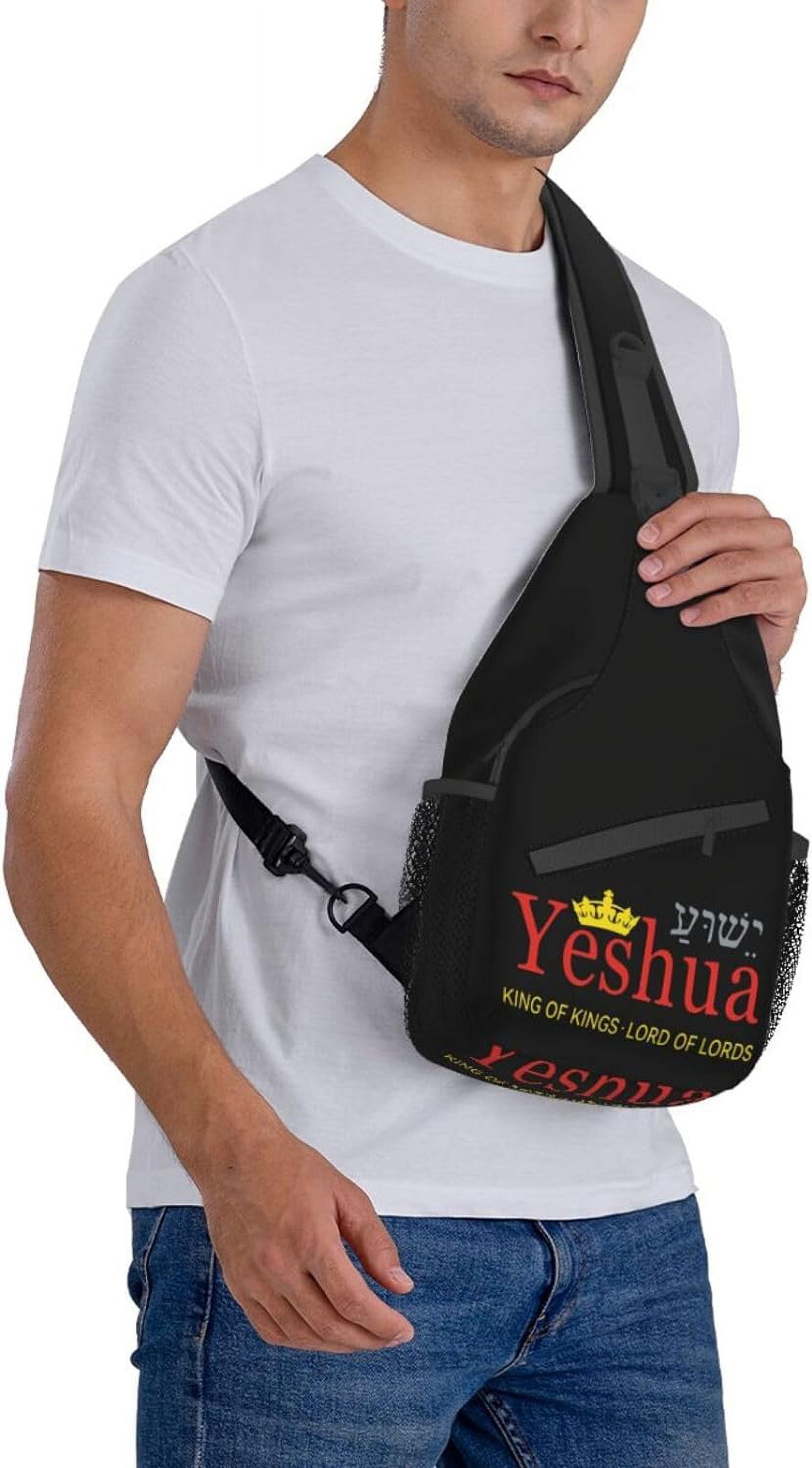 Yeshua Jesus Christian Sling Bag Crossbody Hiking Travel Chest Bags Backpack Shoulder Daypack for Women Men