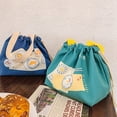 thumbnail image 3 of Insulated Lunch Bags Freezable Thermal Lunch Container, Reusable Lunch Tote Cute for School Work College Picnic, Drawstring Leakproof, 3 of 7