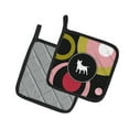 thumbnail image 2 of Caroline's Treasures KJ1046PTHD Retro Dots Bull Terrier Pair of Pot Holders , 7.5HX7.5W, multicolor, 2 of 3
