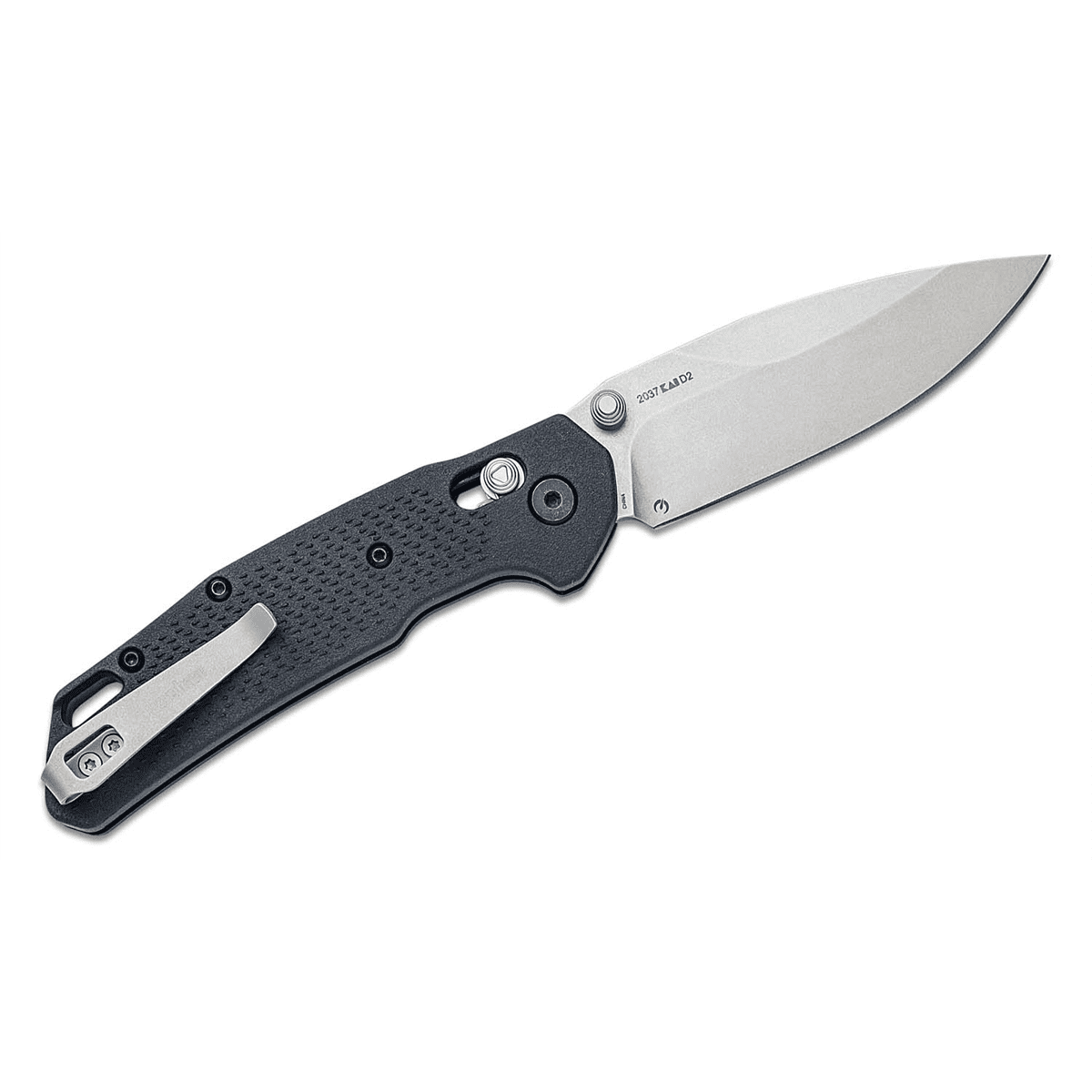Kershaw Heist Manual Open DuraLock Drop Point Blade Folding Pocket Knife with Stonewashed Finish - Gray