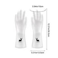 thumbnail image 3 of 1pair Latex-Free Waterproof Dishwashing Gloves, Medium Long Cuff White Transparent Gloves for Kitchen, Laundry, Gardening & Household Cleaning, Chemical Resistant & Anti-Slip for Tough Tasks, B, 3 of 6
