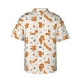 thumbnail image 3 of Daiia Cute Squirrel Fall Hawaiian Shirt for Men Gentle Cotton Regular Short Sleeve Casual-3X-Large, 3 of 9