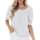 thumbnail image 3 of Blusa de mujer, camiseta superior de mujer, camiseta de color puro para mujer, la mejor en su clase, 3 of 5