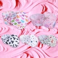 thumbnail image 3 of Dujiujun 100Pcs Paper Cup Food Grade Exquisite Patterns Thick Greaseproof Baking Cup for Bakery, 3 of 8
