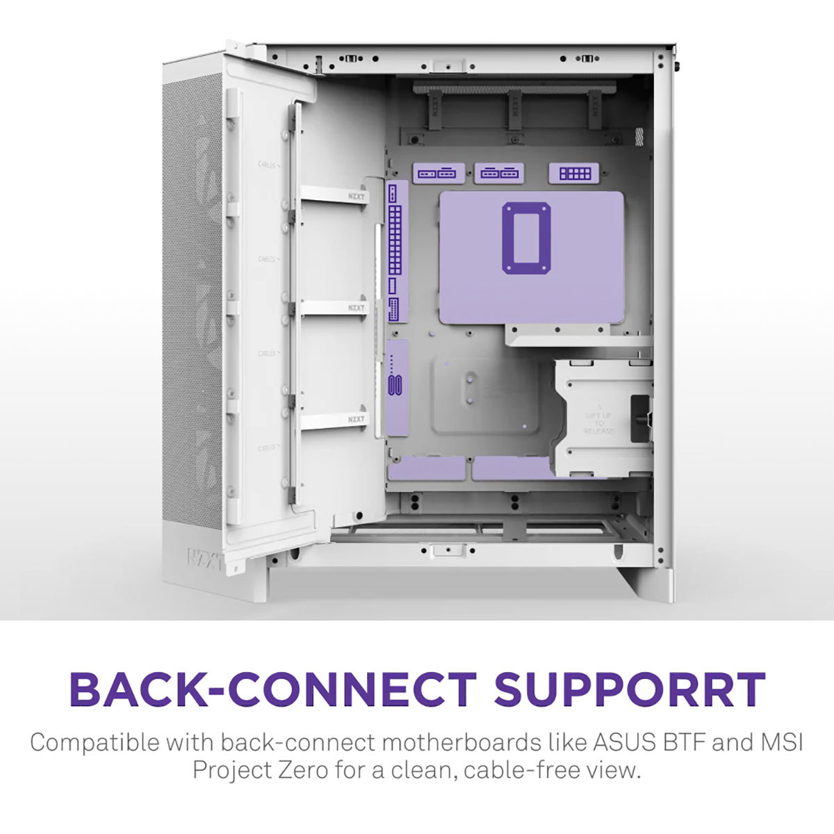 NZXT CMH92FW01 H9 Flow ATX Mid-Tower PC Case Dual Chamber White